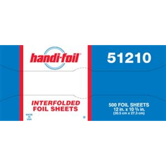 Handi-Foil Interfolded 12"X10.75" Foil Sheet-500 Count-6/Case