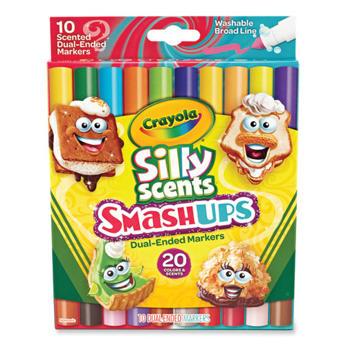 Crayola Silly Scents Sweet Dual-Ended Markers - Assorted - 10 / Set