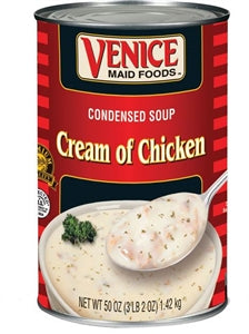 Venice Maid Old Fashioned Cream Of Chicken Condensed Soup-50 oz.-12/Case  MPN# 1013 – Round Eye Supply