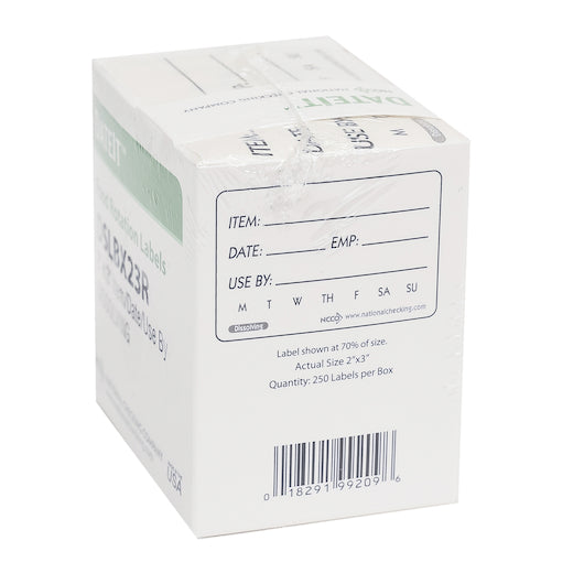 2x 2 White Square Removable Labels for DateCodeGenie
