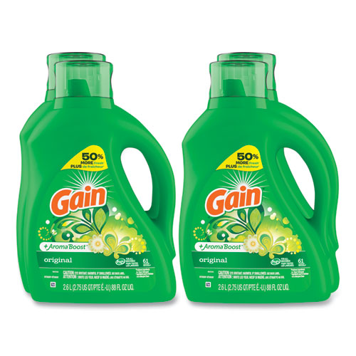 Gain Liquid Laundry Detergent Gain Original Scent 88 Oz Pour Bottle 4/Case