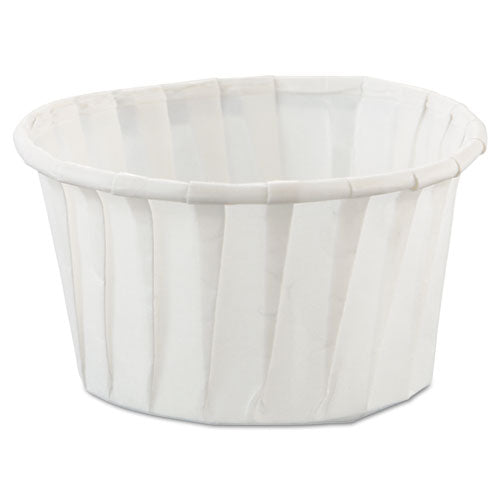 Solo Paper Portion Cups, 4 oz, White, 250/Bag, 20 Bags/Carton