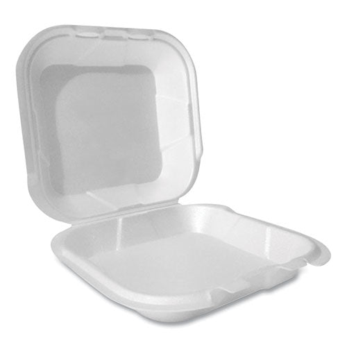 Foam Dinnerware, Plate, 3-Compartment, 9 dia, Poly Bag, White, 125/Sleeve,  4 Sleeves/Bag, 1 Bag/Pack