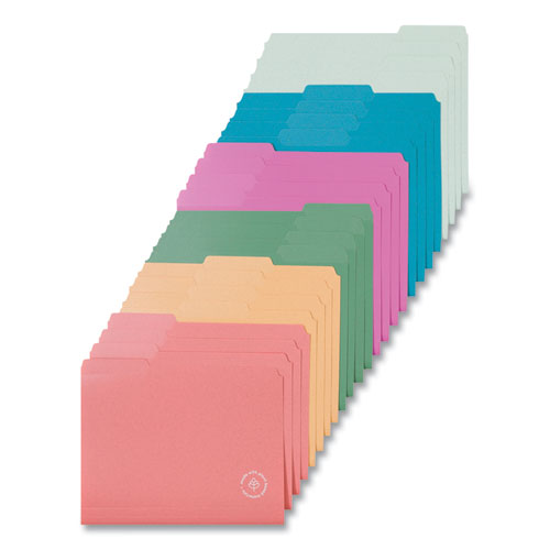 U Brands U Eco Poly File Folders 1/3 Cut Tabs: Assorted Letter Size 0.5" Expansion Assorted Colors 24/pack