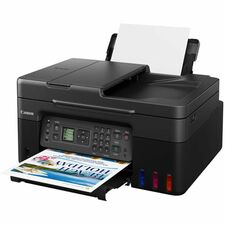 Canon PIXMA G4270 Wireless Inkjet Multifunction Printer-Color-Black-Copier/Fax/Printer/Scanner-Manual Duplex Print-Color Flatbed Scanner-Monochrome Fax-Wireless LAN-Mopria Apple AirPrint-USB-1 Each-For Photo Print