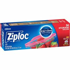 Ziploc&reg  Stand-Up Storage Bags-1 Gal Capacity-Blue-38/Box-Kitchen  Storage