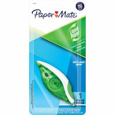 Paper Mate DryLine Grip Correction Tape-0.20" Width X 27.80 Ft LengthGreen White Transparent Dispenser-Smooth Mess-free Swivel Tip Ergonomic Tear Resistant-1 Pack-White