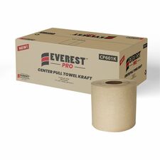 Park Place Everest Center-Pull Paper Towels-2 Ply-600 Sheets/Roll-Natural-Center Pull Hygienic-For Hand Restroom High Traffic Area Sanitary Food Service