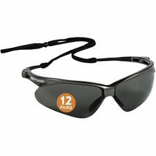 Kleenguard V30 Nemesis Safety Eyewear-Recommended For: Workplace Home-Durable Lightweight Wraparound Frame Neck Cord-UVA UVB UVC Protection-Polycarbonate-12/Carton