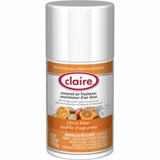 Claire Metered Air Freshener With Ordenone-Aerosol-6000 Ft�-11 Fl Oz 0.3 Quart-Citrus Blast-30 Day-12/Carton-Odor Neutralizer