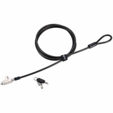 Kensington Slim N17 2.0 Keyed Laptop Lock-Keyed Lock-Black-Carbon Steel-6 Ft-For Notebook