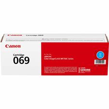 Canon 069 Original Standard Yield Laser Toner Cartridge-Cyan-1 Pack-1900 Pages