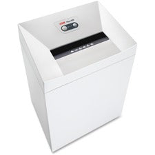 HSM Pure 530-1/4"-Continuous Shredder-Strip Cut-27 Per Pass-for Shredding Paper  Staples  Paper Clip  Credit Card  CD  DVD-0.250" Shred Size-P-2/O-2/T-2/E-2-11.81" Throat-21.10 Gal Wastebin Capacity-White-TAA Compliant