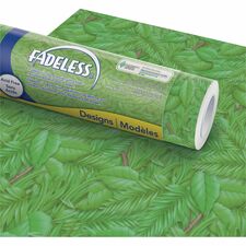 Fadeless Bulletin Board Paper Rolls-Classroom Door File Cabinet School Home Office Project Display Table Skirting Party Decoration-48"Width X 50 FtLength-1 Roll-Tropical Foliage-Paper
