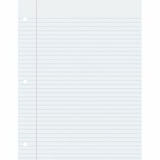 Pacon College-Ruled Filler Paper-500 Sheets-Ruled Red Margin-3 Holes-8 1/2" X 11"-White Paper-Smooth  Hole-punched  Recyclable-1 Pack
