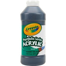 Crayola Portfolio Series Acrylic Paint-16 Fl Oz-1 Each-Ivory Black