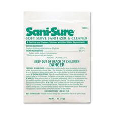 Diversey Soft-Serve Sanitizer Cleaner-Powder-0.99 Oz 0.06 Lb-Chlorine Scent-100/Carton-White