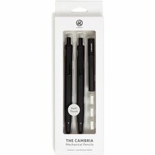 U Brands Cambria Mechanical Pencils-#2 Lead-Refillable-Matte Black Barrel-1 Pack