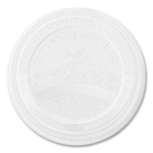 Vegware™ 89 Series Hot Cup Lids Fits 89-series Hot Cups White 1000/Case