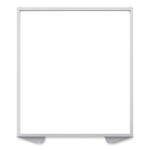 Ghent Floor Partition With Aluminum Frame 48.06x2.04x53.86 White