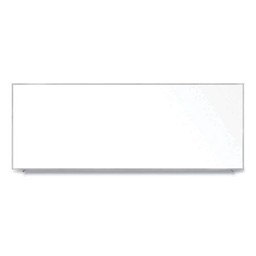 Ghent Magnetic Porcelain Whiteboard With Aluminum Frame 144.59x60.47 White Surface Satin Aluminum Frameships In 7-10 Bus Days