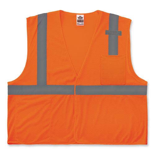 Ergodyne Glowear 8210hl-s Single Size Class 2 Economy Mesh Vest Polyester 4x-large Orange