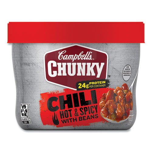 Campbell's Chunky Microwavable Soup, Sirloin Burger with Country Vegetables  Soup, 15.25 Ounce Bowl(pack of 8)