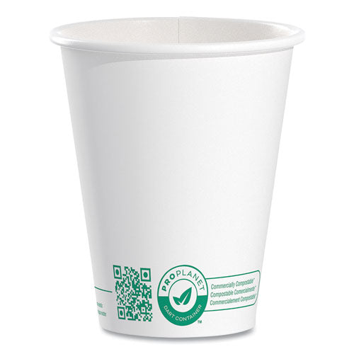 1000-Pack) 8 oz. White Plain Paper Disposable Hot Beverage Coffee Cups Bulk