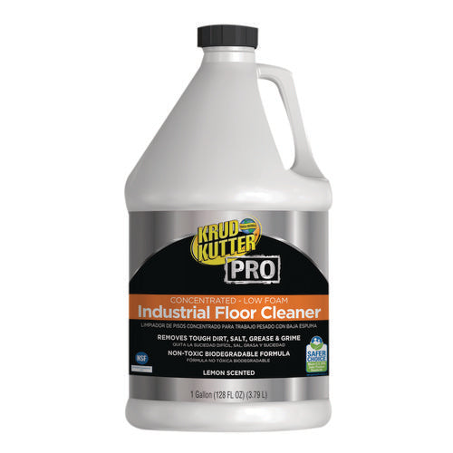 KRUD KUTTER PRO Concentrated Low Foam Industrial Floor Cleaner Lemon Scent 1 Gal Bottle 4/Case