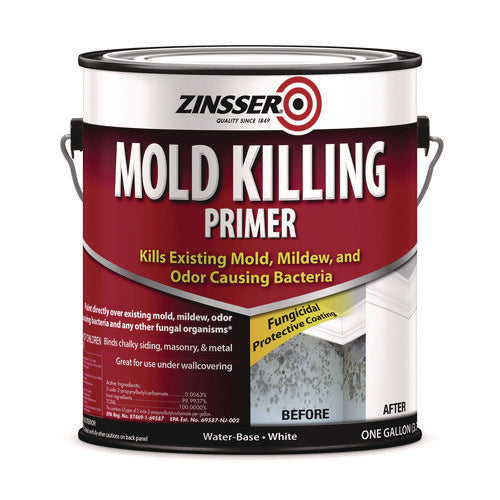 Zinsser Mold Killing Primer Interior/exterior Flat White 1 Gal Bucket/pail 2/Case