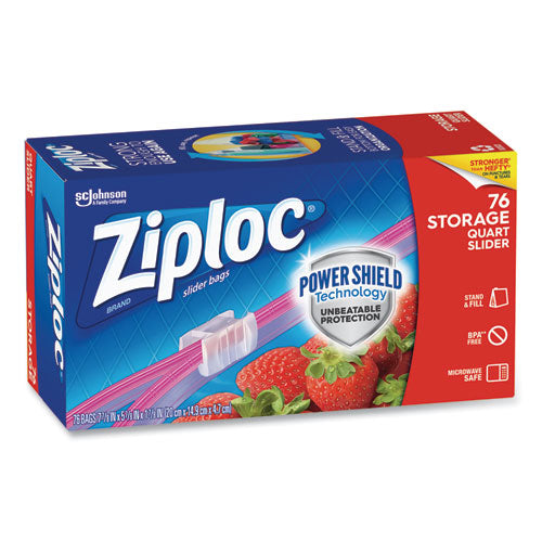 Slider Storage Bags, 1 Gal, 9.5" X 10.56", Clear, 9/carton