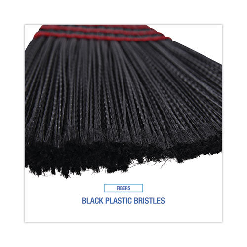 Maid Broom, Plastic Bristles, 54" Overall Length, Dozen