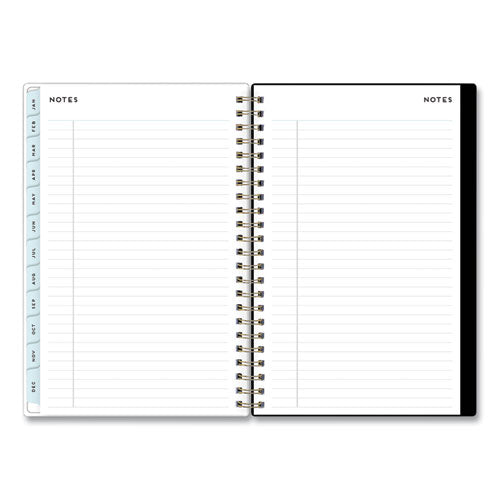 Baccara Dark Create-your-own Cover Weekly/monthly Planner, Floral, 8 X 5, Gray/black/gold Cover, 12-month (jan-dec): 2023