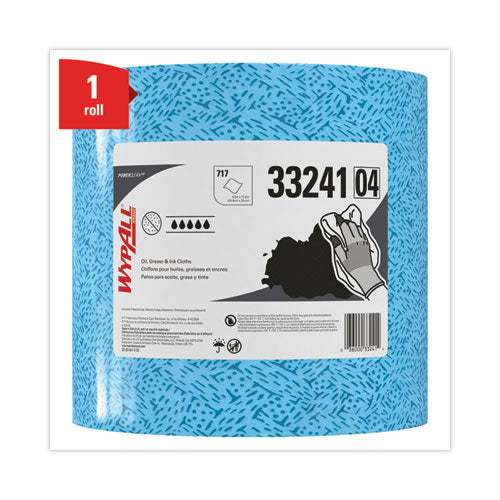 Oil, Grease And Ink Cloths, Jumbo Roll, 9.8 X 12.2, Blue, 717/roll