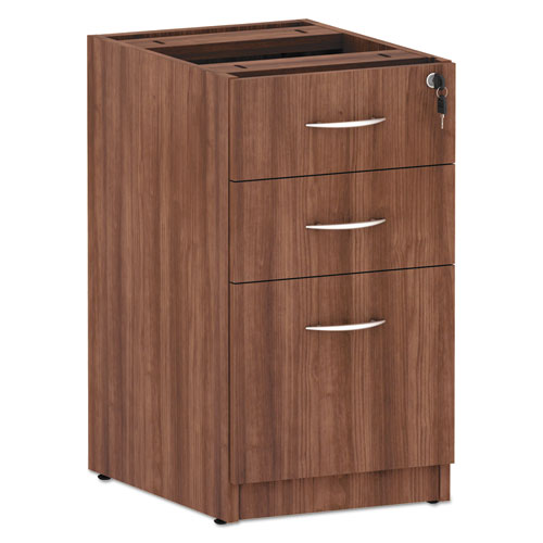 Alera Valencia Series Full Pedestal File, Left/right, 3-drawers: Box/box/file, Legal/letter, Mahogany, 15.63" X 20.5" X 28.5"