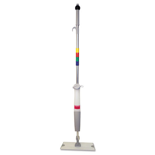 Bucketless Microfiber Mop System, 5 X 18 Blue Microfiber Head, 59" Gray Aluminum/polypropylene Handle