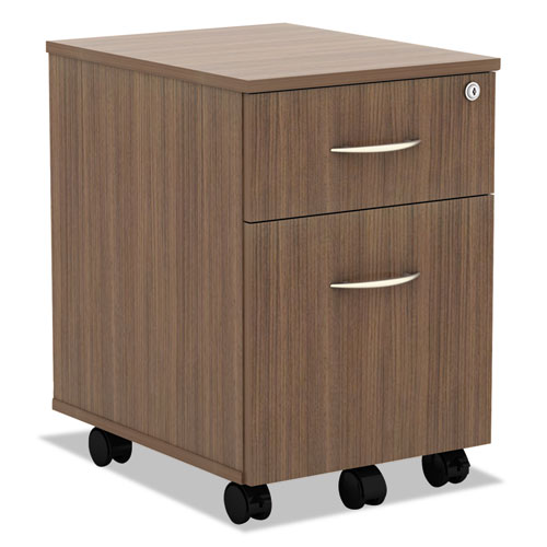 Alera Valencia Series Mobile Pedestal, Left Or Right, 2-drawers: Box/file, Legal/letter, Mahogany, 15.88" X 19.13" X 22.88"
