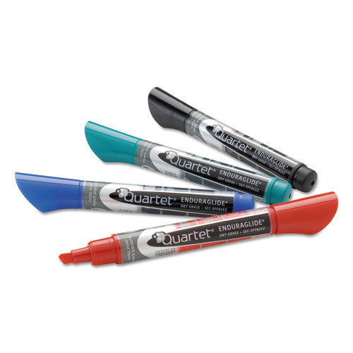 Enduraglide Dry Erase Marker, Broad Chisel Tip, Nine Assorted Colors, 12/set