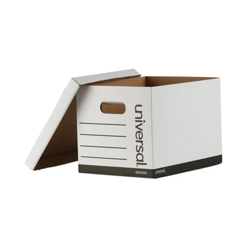 Basic-duty Economy Record Storage Boxes, Letter/legal Files, 12" X 15" X 10", White, 10/carton