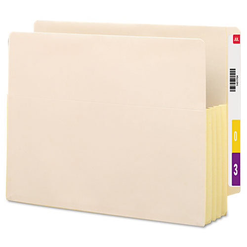 Manila End Tab File Pockets With Tyvek-lined Gussets, 3.5" Expansion, Legal Size, Manila, 10/box