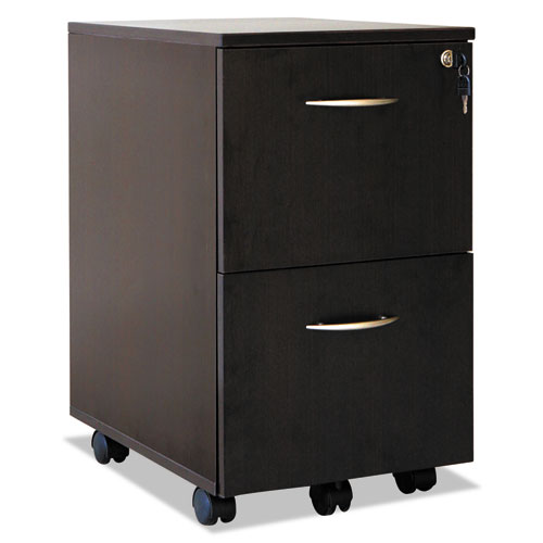 Alera Valencia Series Mobile Pedestal, Left Or Right, 2 Legal/letter-size File Drawers, Mahogany, 15.38" X 20" X 26.63"