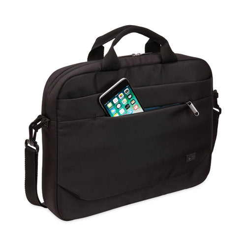 Advantage Laptop Attache, Fits Devices Up To 14", Polyester, 14.6 X 2.8 X 13, Black