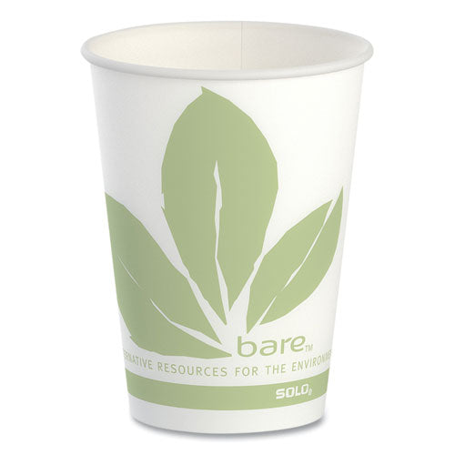 SOLO Bare Eco-forward Paper Cold Cups Proplanet Seal 9 Oz Green/white 100/sleeve 20 Sleeves/Case