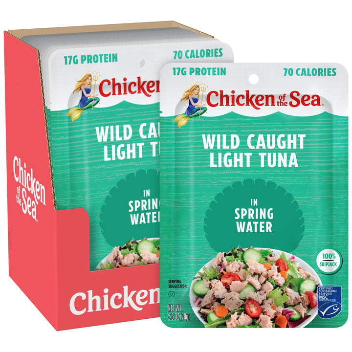 Chicken Of The Sea Premium Light Tuna In Spring Water-2.5 oz. Pouch-12/Case