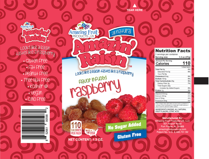 Amazin Raisin Raspberry Infused Raisin-1.3 oz-250/Case