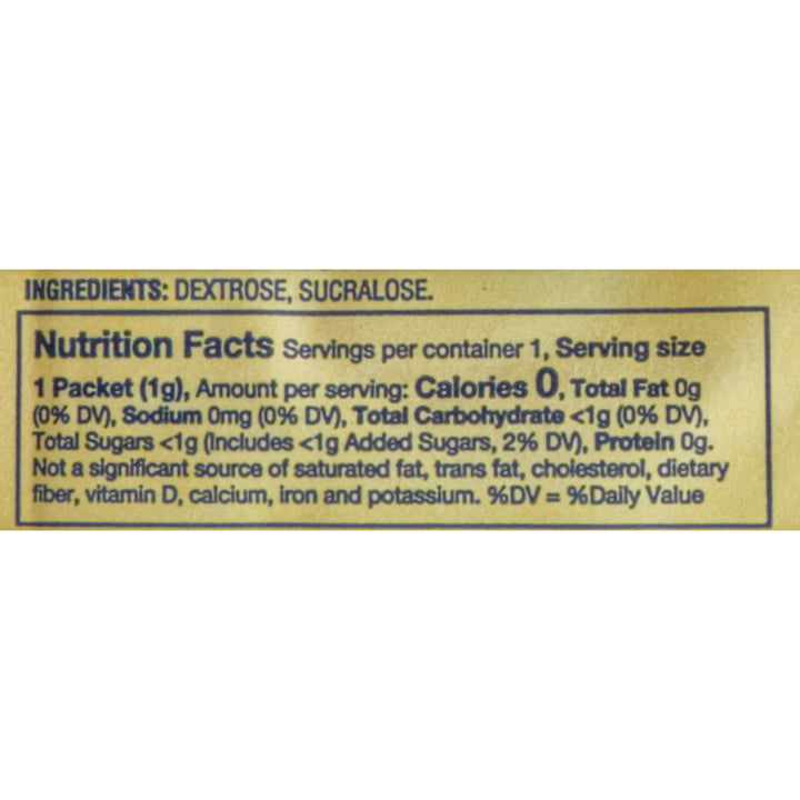 N'joy Sugar Substitute Yellow Sucralose-1 Gram-2000/Case