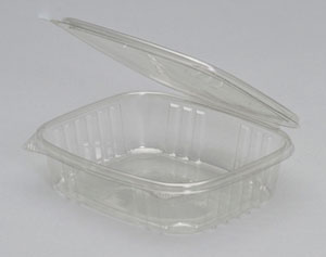 Genpak- Hinged 7.25 Inch X 6.38 Inch X 2.25 Inch Clear Hinged Deli Container-100 Each-100/Box-2/Case