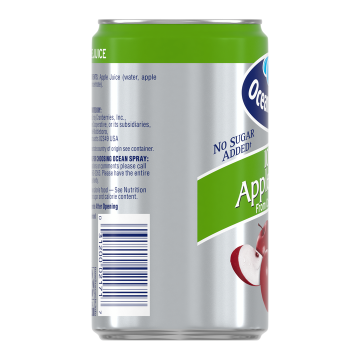 Ocean Spray 100% Apple Juice-7.2 fl oz.-24/Case