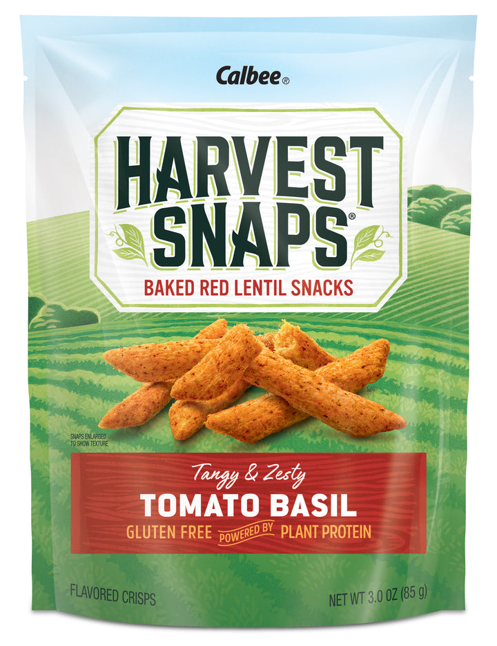Harvest Snaps Red Lentil Tomato Basil Snack Crisps-3 oz.-12/Case