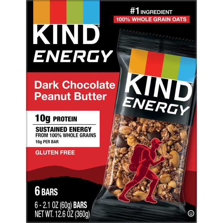 Kind Snacks Energy Dark Chocolate Peanut Butter Bar-5 Count-1/Case